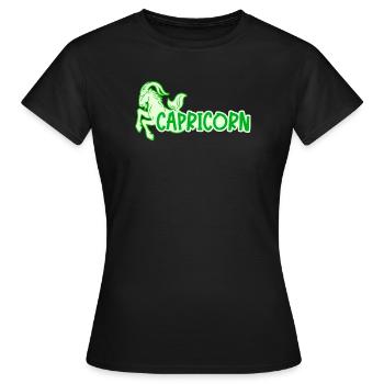 Capricorne Ciel Astrologie ésotérique Superstition - T-shirt Femme - noir - Devant - AI Model Female 172 dark (172cm)