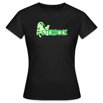 Horoskop Steinbock Esoterik Aberglaube Tierkreis - Frauen T-Shirt - Schwarz - Vorne - AI Model Female 172 dark (172cm)