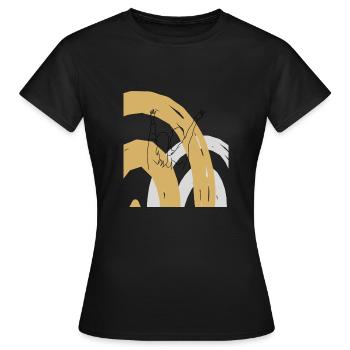 Copines Amitié Amitié melawerttext - T-shirt Femme - noir - Devant - AI Model Female 172 dark (172cm)