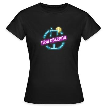 Cocktail estival de la Nouvelle-Orléans - T-shirt Femme - noir - Devant - AI Model Female 172 dark (172cm)