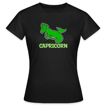 Zodiaque Capricorne Superstition Horoscope Astronomie - T-shirt Femme - noir - Devant - AI Model Female 172 dark (172cm)