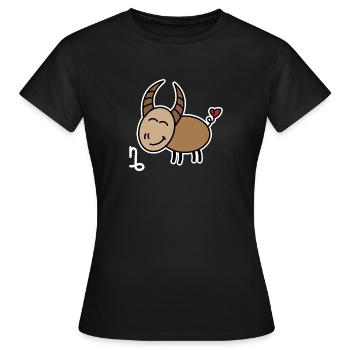 Superstition Cœur Horoscope Capricorne Astronomie - T-shirt Femme - noir - Devant - AI Model Female 172 dark (172cm)