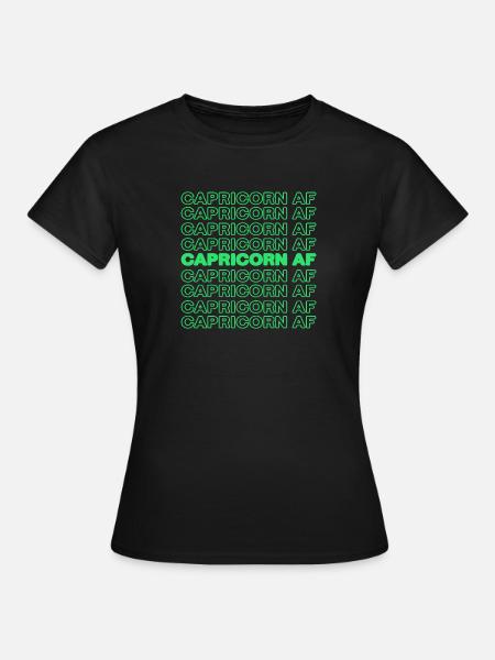 Tierkreiszeichen Steinbock Statement Aberglaube - Frauen T-Shirt - Schwarz