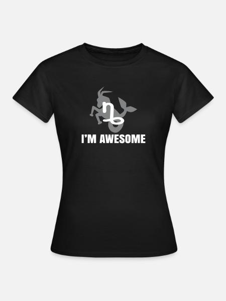 Tierkreis Astronomie Steinbock Horoskop Statement - Frauen T-Shirt - Schwarz