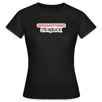 Steinbock Statement Tierkreiszeichen Esoterik - Frauen T-Shirt - Schwarz - Vorne - AI Model Female 172 dark (172cm)