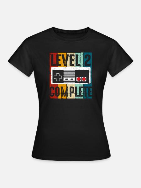 Level 2 Komplette Retro-Konsole - Frauen T-Shirt - Schwarz