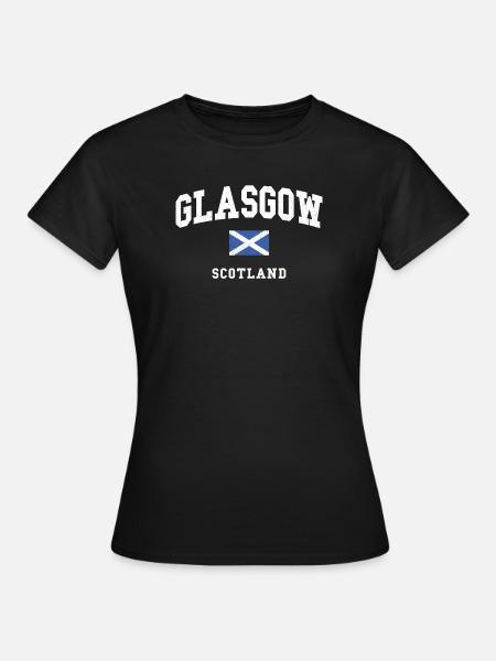 Glasgow Scotland Flag Graphic - Women's T-Shirt - black
