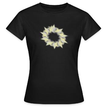 Motif Effet Cercle d’étoiles - T-shirt Femme - noir - Devant - AI Model Female 172 dark (172cm)