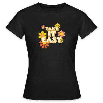 Take it Easy - Frauen T-Shirt - Schwarz - Vorne - AI Model Female 172 dark (172cm)