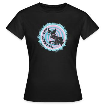 Unusual cat design - Women's T-Shirt - black - Front - AI Model Female 172 dark (172cm)