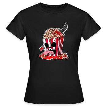 Film d’horreur Film d’horreur Popcorn Cadeau - T-shirt Femme - noir - Devant - AI Model Female 172 dark (172cm)