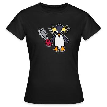 Oiseau Pingouin Animal Zoo Oiseau de mer Arctique - T-shirt Femme - noir - Devant - AI Model Female 172 dark (172cm)