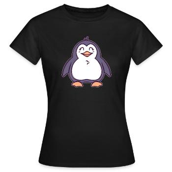 Cool Seabird Sweet Animal Penguin Oiseau Pôle Sud - T-shirt Femme - noir - Devant - AI Model Female 172 dark (172cm)