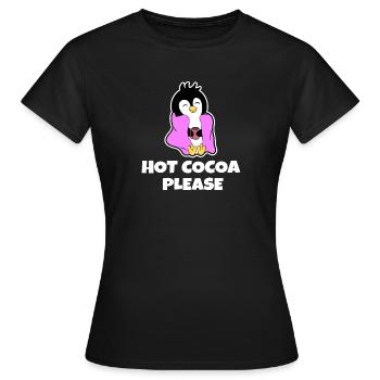 Déclaration du pingouin froid de l’Antarctique Animal du pôle Sud - T-shirt Femme - noir - Devant - AI Model Female 172 dark (172cm)