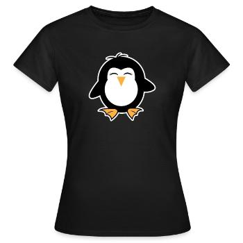 Zoo Animal Pingouin Oiseau Doux Oiseau de Mer - T-shirt Femme - noir - Devant - AI Model Female 172 dark (172cm)