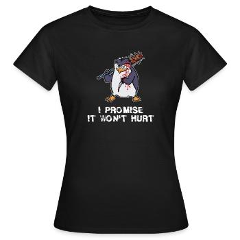 Oiseau de mer Animal Penguin Zoo Pôle Sud Déclaration d’oiseau - T-shirt Femme - noir - Devant - AI Model Female 172 dark (172cm)