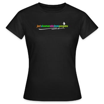 Déclaration du manchot d’Antarctique Oiseau animal Oiseau de mer - T-shirt Femme - noir - Devant - AI Model Female 172 dark (172cm)