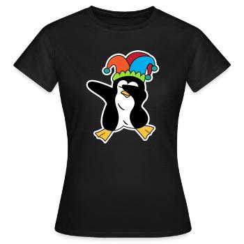 Animal Penguin Drôle d’oiseau de mer Zoo - T-shirt Femme - noir - Devant - AI Model Female 172 dark (172cm)