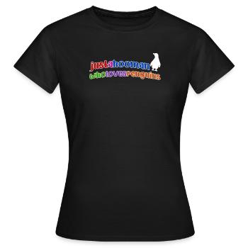 Bird Animal Penguin Zoo Pôle Sud Déclaration Oiseau de mer - T-shirt Femme - noir - Devant - AI Model Female 172 dark (172cm)