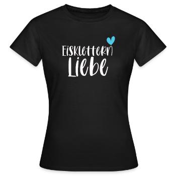 Klettern Eisklettern Liebe Eispickel Geschenk - Frauen T-Shirt - Schwarz - Vorne - AI Model Female 172 dark (172cm)