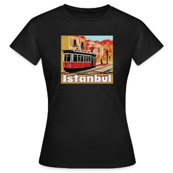Istanbul - T-shirt Femme - noir - Devant - AI Model Female 172 dark (172cm)