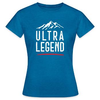 Ultra Legend - Women's T-Shirt - antique blue sapphire heather - Front - AI Model Female 172 dark (172cm)