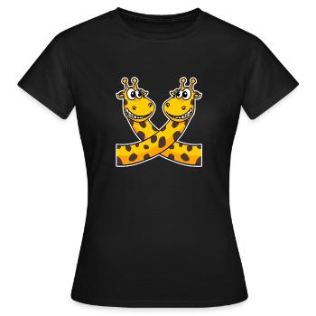 Giraffes Giraffe - Women's T-Shirt - black - Front - AI Model Female 172 dark (172cm)