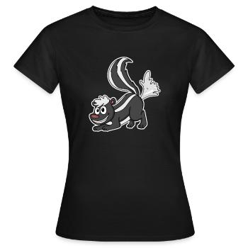 Mouffette de Skunk - T-shirt Femme - noir - Devant - AI Model Female 172 dark (172cm)