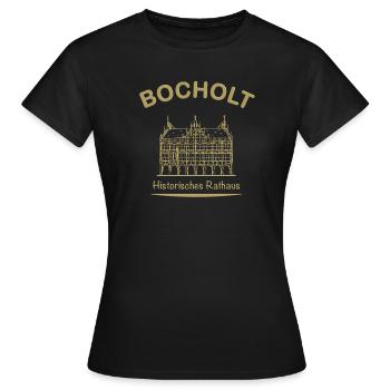 Bocholt Historisches Rathaus - Frauen T-Shirt - Schwarz - Vorne - AI Model Female 172 dark (172cm)