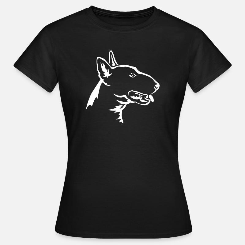 Bull Terrier Head "Black Edition" - T-shirt dam - svart