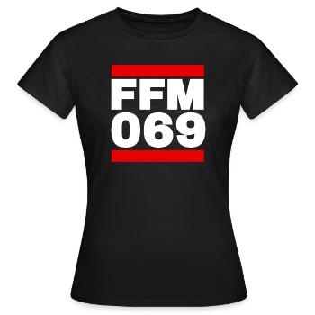 Francfort 069 - T-shirt Femme - noir - Devant - AI Model Female 172 dark (172cm)