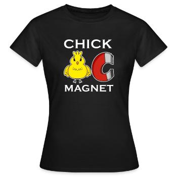 Küken Magnet - Frauen T-Shirt - Schwarz - Vorne - AI Model Female 172 dark (172cm)
