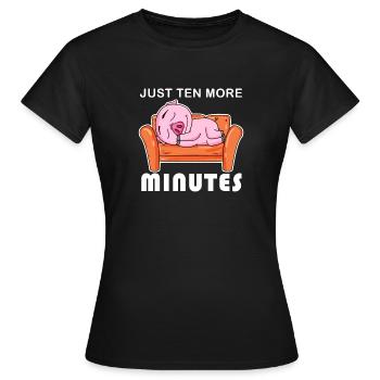 Dormez seulement dix minutes - T-shirt Femme - noir - Devant - AI Model Female 172 dark (172cm)