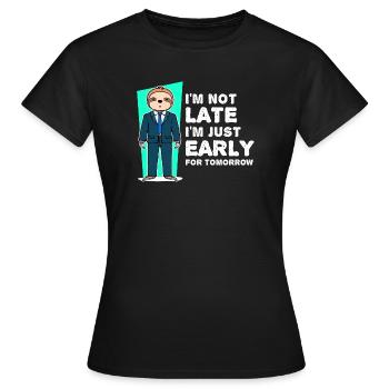 Mammifères paresseux Déclaration humoristique lente - T-shirt Femme - noir - Devant - AI Model Female 172 dark (172cm)
