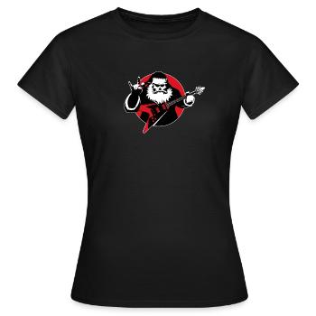 Père Noël Heavy Metal - T-shirt Femme - noir - Devant - AI Model Female 172 dark (172cm)