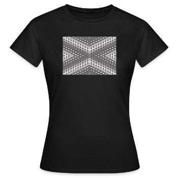 Dégradé de gris tourné - T-shirt Femme - noir - Devant - AI Model Female 172 dark (172cm)