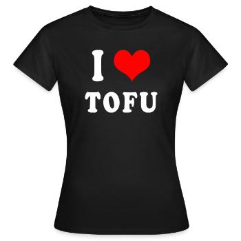 J'adore le tofu - T-shirt Femme - noir - Devant - AI Model Female 172 dark (172cm)