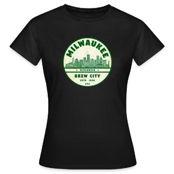 Milwaukee Wisconsin - T-shirt Femme - noir - Devant - AI Model Female 172 dark (172cm)