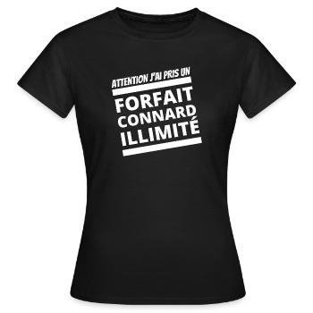 téléphone, forfait téléphone, téléphone portable - T-shirt Femme - noir - Devant - AI Model Female 172 dark (172cm)