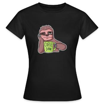 Employé paresseux - T-shirt Femme - noir - Devant - AI Model Female 172 dark (172cm)