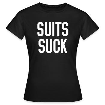 Costumes Suck - T-shirt Femme - noir - Devant - AI Model Female 172 dark (172cm)