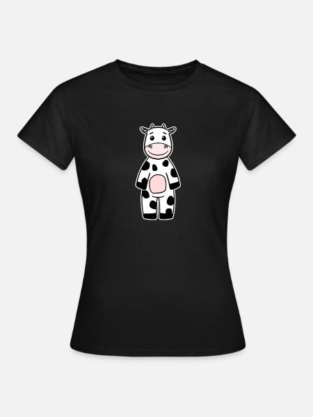 Kuh - Frauen T-Shirt - Schwarz