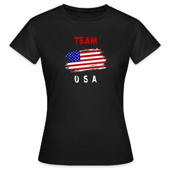 Team USA - Frauen T-Shirt - Schwarz - Vorne - AI Model Female 172 dark (172cm)