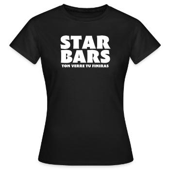 bar, barman, patron de bar - T-shirt Femme - noir - Devant - AI Model Female 172 dark (172cm)