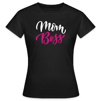 Mom Bos.s - Women's T-Shirt - black - Front - AI Model Female 172 dark (172cm)