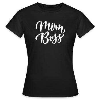 Mom Bos.s - Women's T-Shirt - black - Front - AI Model Female 172 dark (172cm)