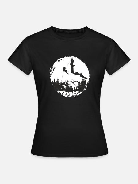 Time to Climb - Climbing Lovers - Frauen T-Shirt - Schwarz