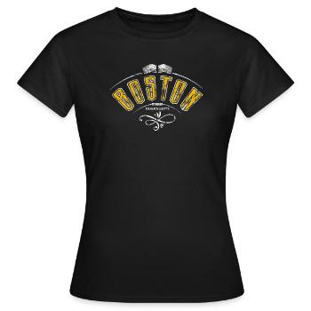 Boston Grunge-Effekt - Frauen T-Shirt - Schwarz - Vorne - AI Model Female 172 dark (172cm)