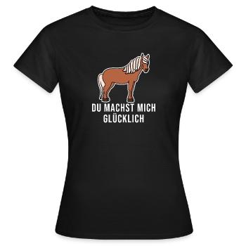 Pferde Cool Statement Pferdenarr Isländer - Frauen T-Shirt - Schwarz - Vorne - AI Model Female 172 dark (172cm)