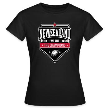 Neuseeländisches Siegesabzeichen | Sportliches Abzeichen - Frauen T-Shirt - Schwarz - Vorne - AI Model Female 172 dark (172cm)